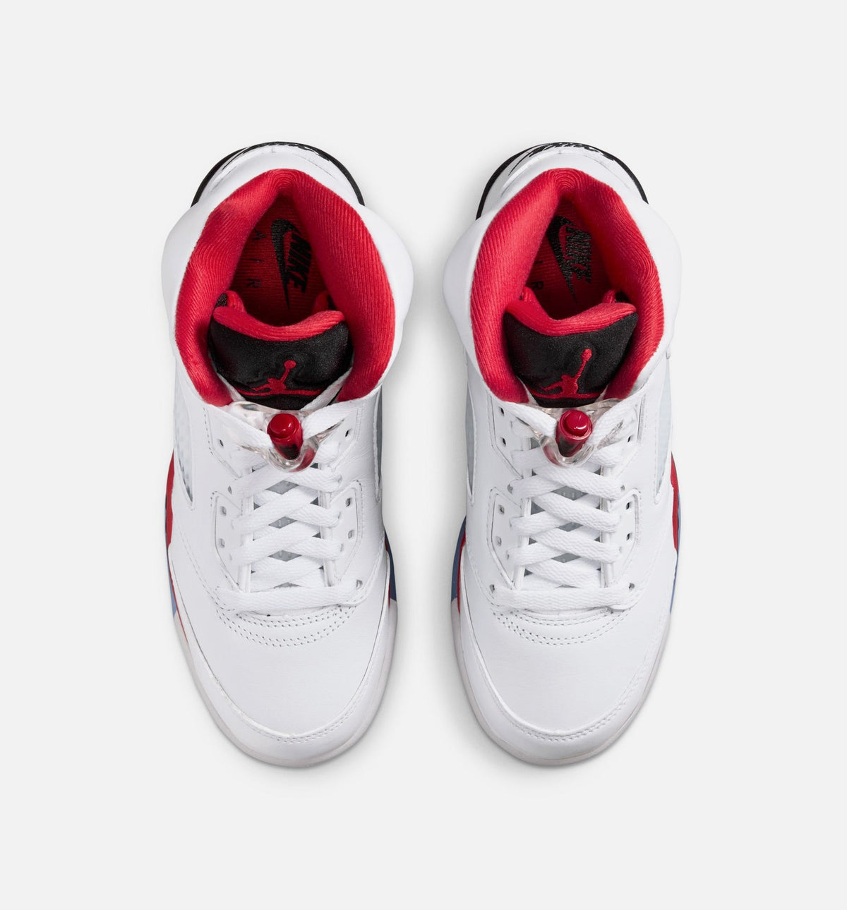 Air Jordan 5 Retro "Fire Red" Grade School Lifestyle Shoes – White/Fire Red/Black