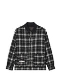 Musium Div. check-pattern contrast-collar jacket