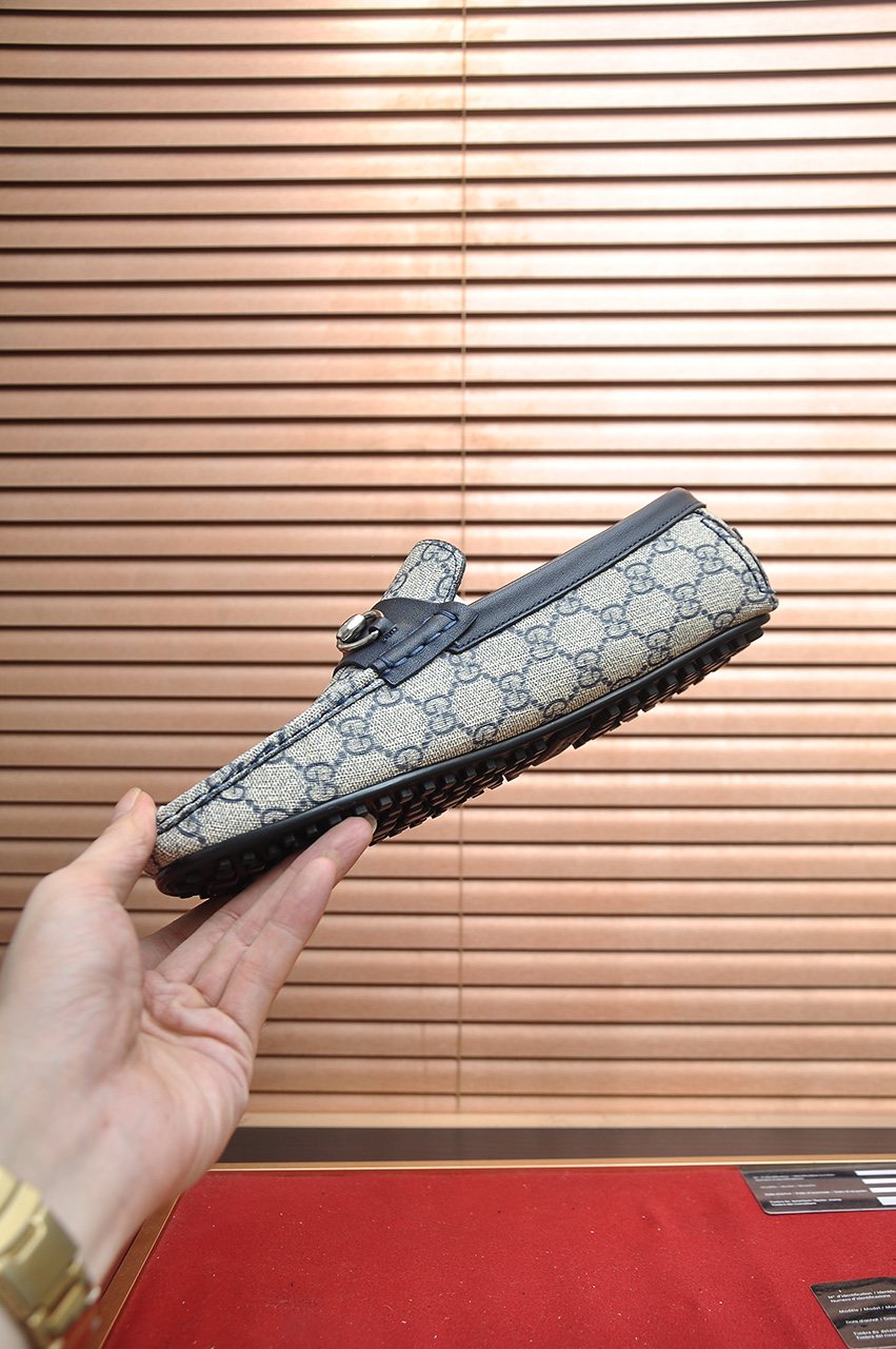 Gucci Monogram Horsebit Loafers